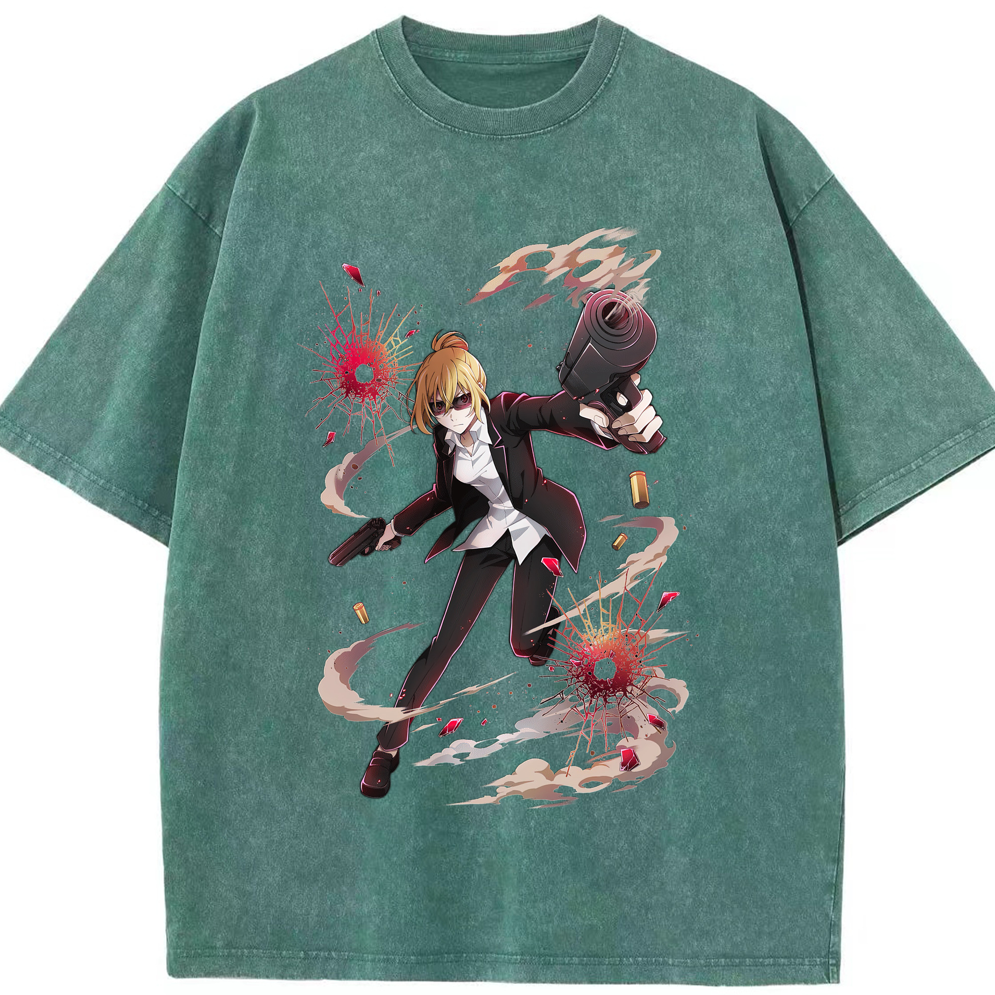 （画像用） 文豪ストレイドッグス Bungo Stray Dogs 綿100% ヴィンテージ風 半袖Tシャツ（フロントプリント）